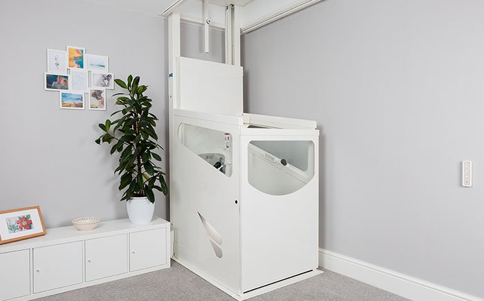 Image shows a through-floor lift