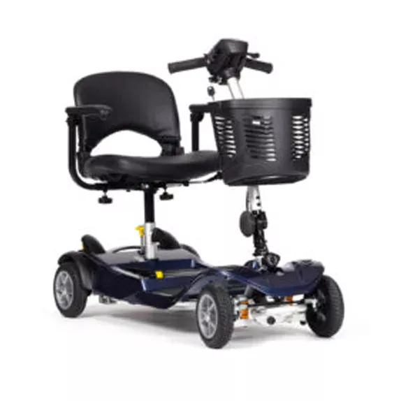 lightweight image shows a portable mobility scooter